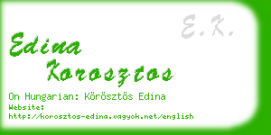 edina korosztos business card